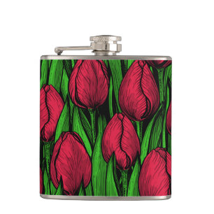 Flasques Tulipes rouges