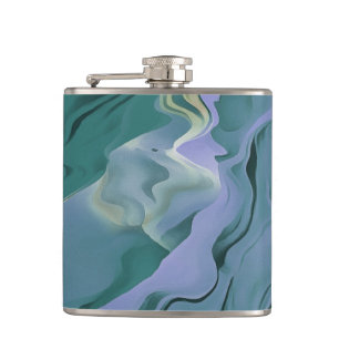 Flasques Turbulence bleue Acrylique pour l'art Abstrait