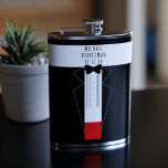 Flasques Tuxedo Bow Cravate Groomsmen Bridesmen Mariage Fla<br><div class="desc">Customisez le texte pour le rendre personnel ou le garder comme Bridesman comme souvenir de votre journée spéciale de mariage.</div>