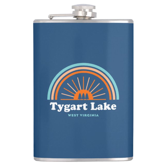 Flasques Tygart Lake Virginie-Occidentale Arc en ciel (Devant)