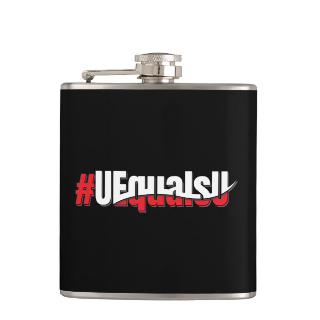 Flasques UEqualsU VIH Indétectable Art non transmettable (Devant)
