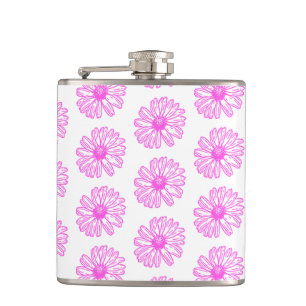 Flasques Ultra Rose Fleur de marguerite Impression, Hippie
