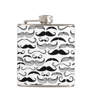 Flasques Un club des messieurs. Motif 2 de moustache