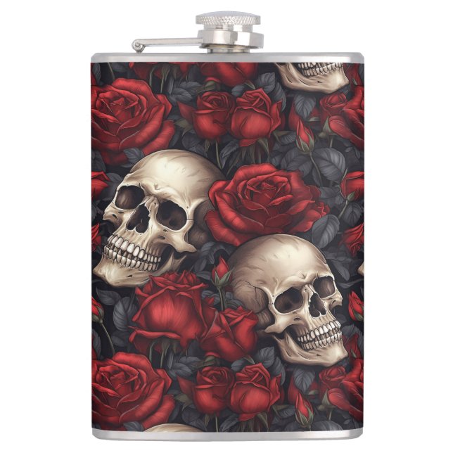 Flasques Un design de la série A Skull and Roses 10 (Devant)