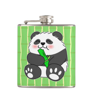 Flasques Un Panda Bébé Mignonne Mangeant Stalk Bambou
