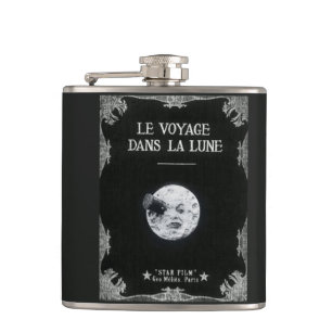 Flasques Un voyage cinéma français vintage de lune au ré