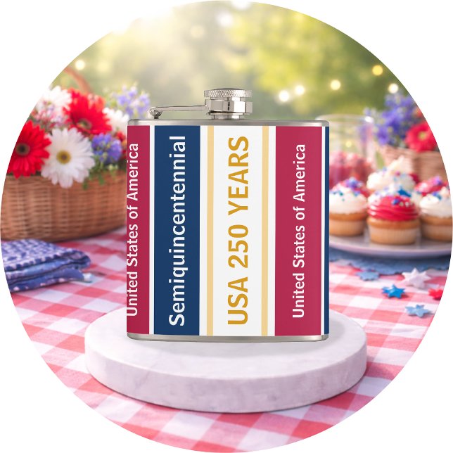Flasques USA 250 Years Semiquincentennial Patriotic Stripes (Créateur téléchargé)