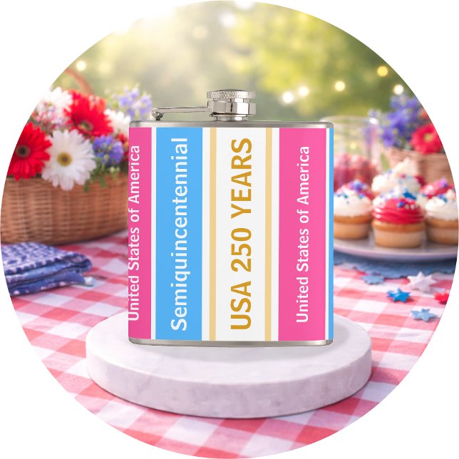 Flasques USA 250 Years Semiquincentennial Patriotic Stripes (Créateur téléchargé)