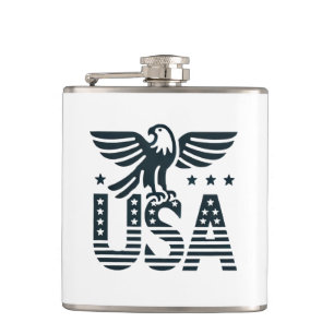 Flasques USA Eagle Patriotic Desig - Style Etoile et Stripe