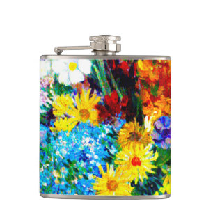 Flasques Van Gogh Flowers dans un Vase Bleu