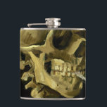 Flasques Van Gogh Fumer du squelette<br><div class="desc">Flacon représentant la peinture à l’huile de Vincent van Gogh Crâne d’un squelette avec cigarette brûlante (1885-1886). Un grand cadeau pour les amateurs de post-impressionnisme et d'art hollandais !</div>