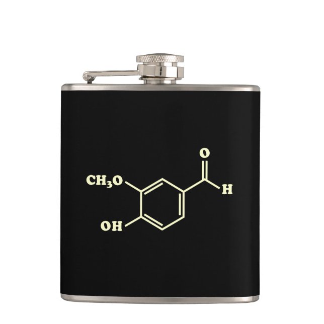Flasques Vanille Vanillin Formule chimique moléculaire (Devant)
