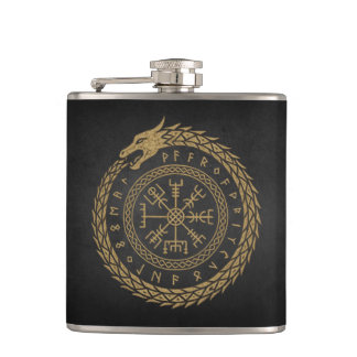 Flasques Vegvisir Dessin de cercle de rune de serpent nordi