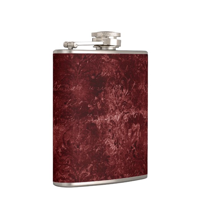 Flasques Velvety Henna Damask | Grunge rouge (Droite)