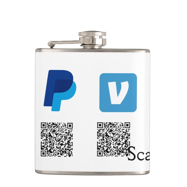 Flasques Venmo paypal scan pour payer ajouter q r code logo (Devant)