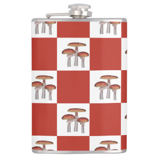 Flasques Vérification rouge avec champignon