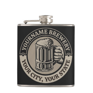 Flasques Verre personnalisé de brassage de bière NOM de la 