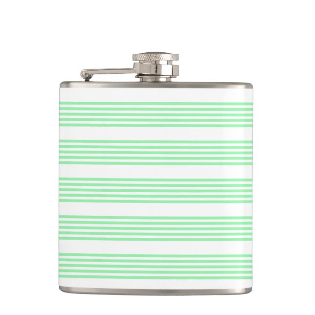 Flasques Vert et blanc cinq bandes motif (Devant)