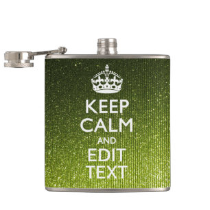 Flasques Vert olive Conserver Le Calme Avoir Votre Texte