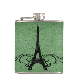 Flasques Vert Vintage Français