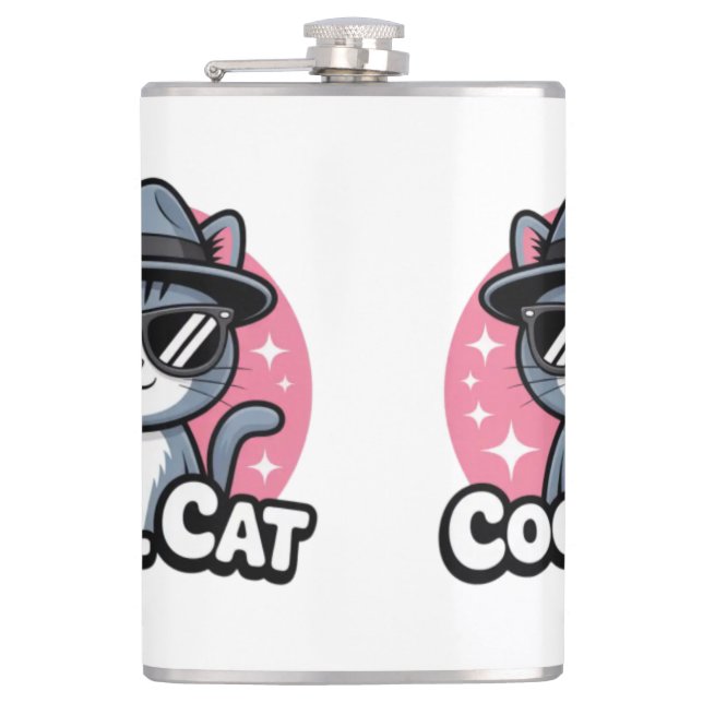 Flasques Vibes de Chat Cool (Devant)