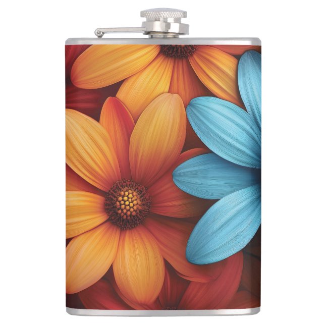 Flasques Vibrant couleur marron, bleu, jaune, couleur orang (Devant)