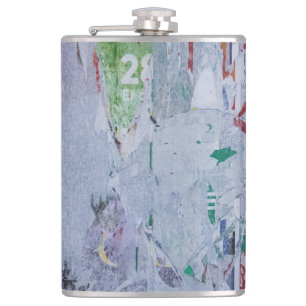 Flasques Vieilles affiches hiver look blanc vert gris rouge