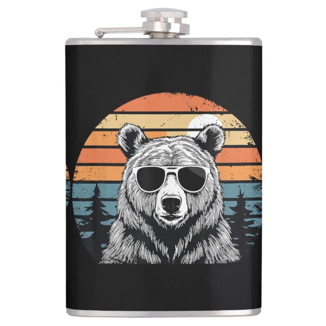 Flasques Vintage Bear with Sunglasses (Devant)