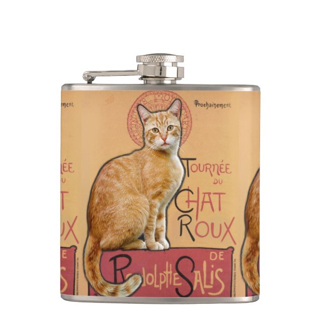 Flasques    Vintage French Poster Style Orange Cat          (Devant)