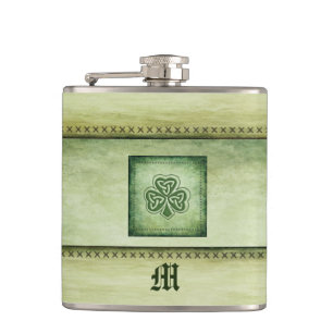 Flasques Vintage grundge shamrock irlandais tendance
