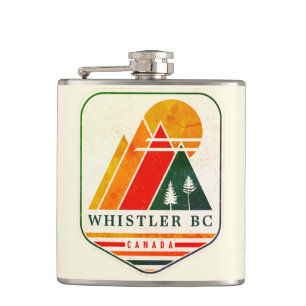 Flasques Vintage Whistler Canada Souvenir de ski 1980