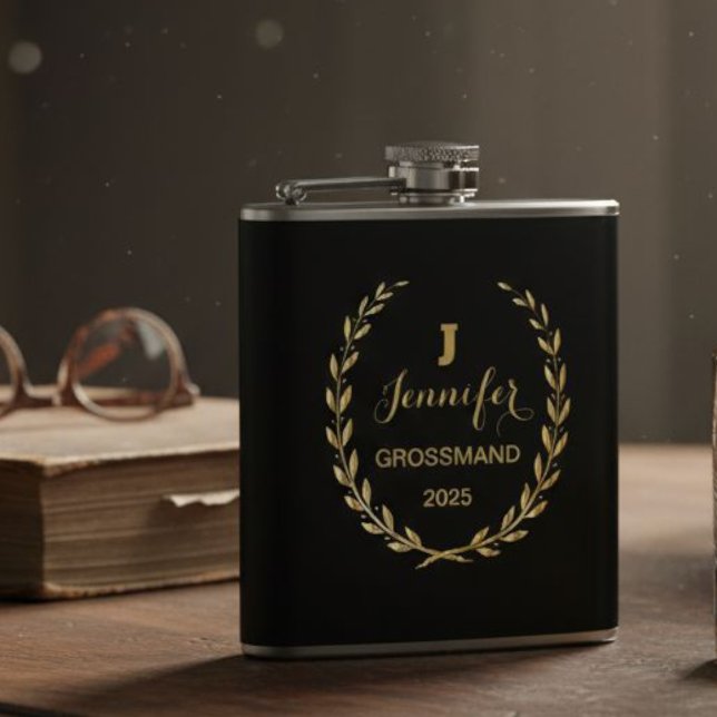Flasques Vinyl flask with personalized black design  (Créateur téléchargé)