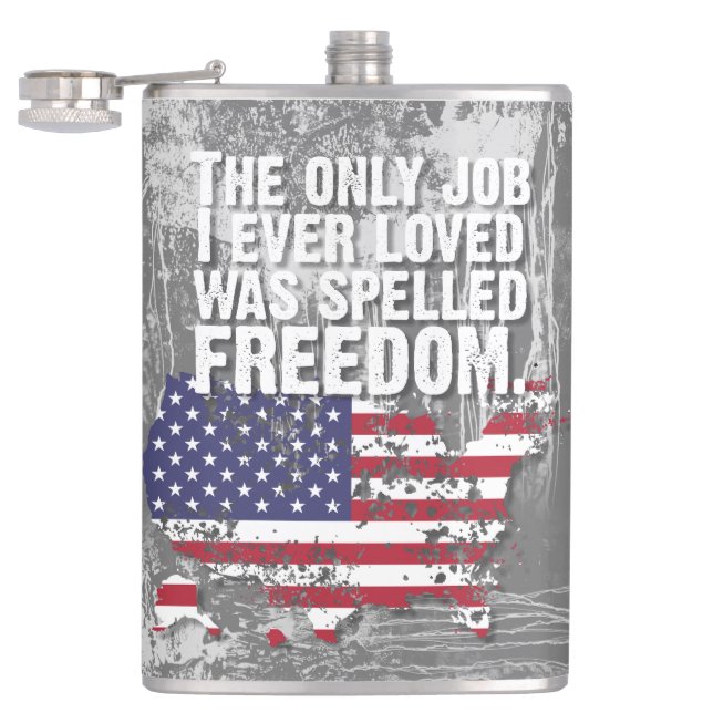 Flasques Vinyl Wrapped Flask – Freedom Job (Ouvert)