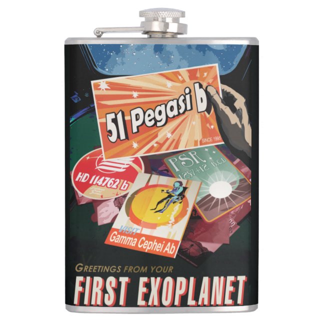 Flasques Visitez la première exoplanète découverte en dehor (Devant)