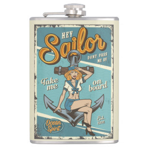 Flasques Voilier vintage