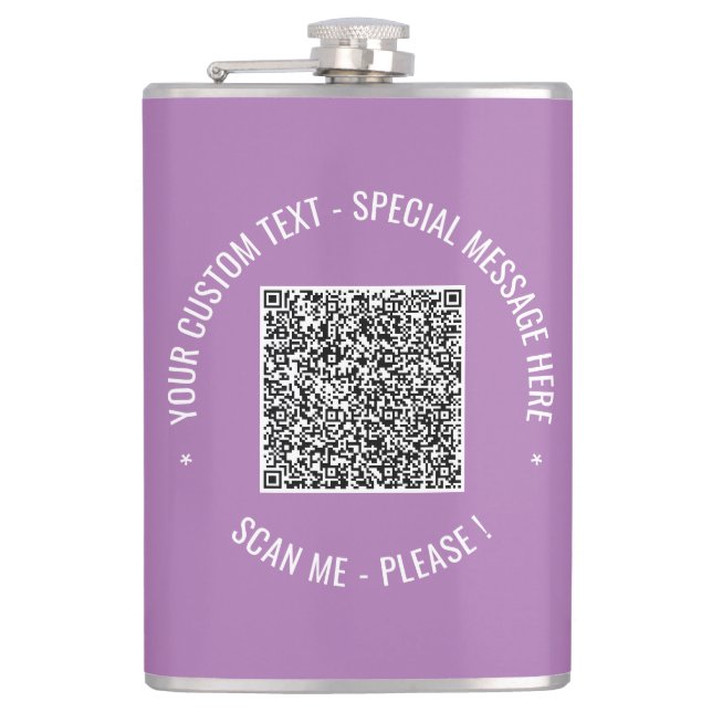 Flasques Votre fiche texte personnalisée de code QR Choisis (Devant)