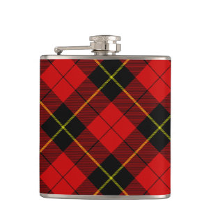 Flasques Wallace tartan rouge noir plaid