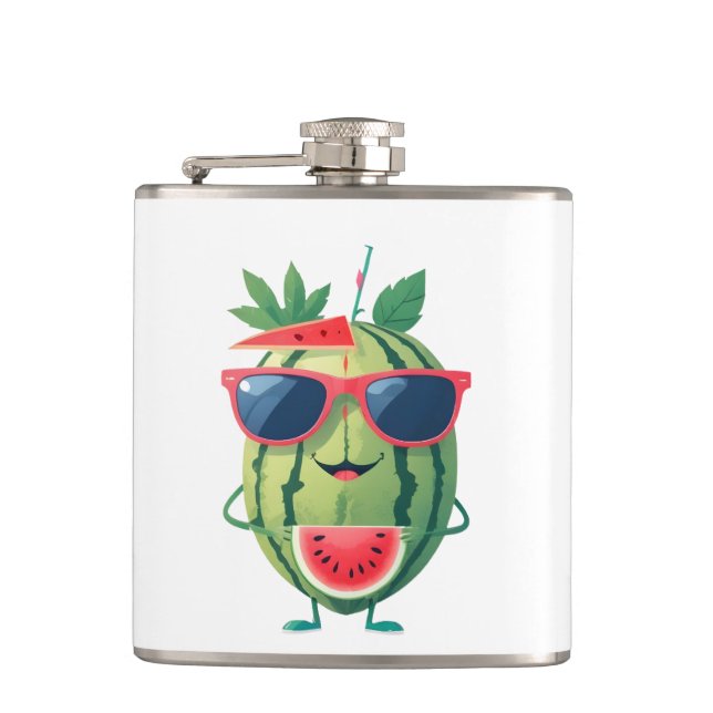 Flasques Watermelon Fun Vacances Gaie Boisson Tropicale (Devant)