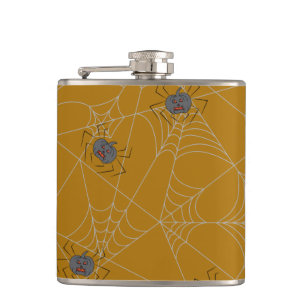 Flasques Web et citrouilles d'araignées d'Halloween