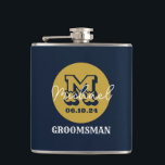 Flasques Western Cowboy Rustic Groomsmen Nom Monogramme<br><div class="desc">Cadeaux personnalisés pour les groomsmen avec thème western cowboy. Décoré de casquette de cowboy avec police vintage occidentale. Le texte et la couleur sont modifiables à l'aide de l'outil de conception pour s'adapter à votre occasion. Obtenez ce cadeau de personnaliser pour les mariages, les célibataires, les fiançailles ou toute autre...</div>