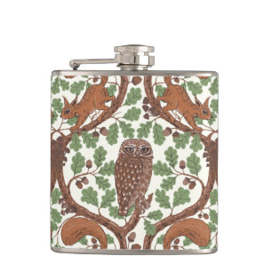 Flasques Whispers/Chouettes et écureuils des bois dans le c