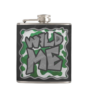 Flasques Wild Me Vache Vert et blanc Imprimer