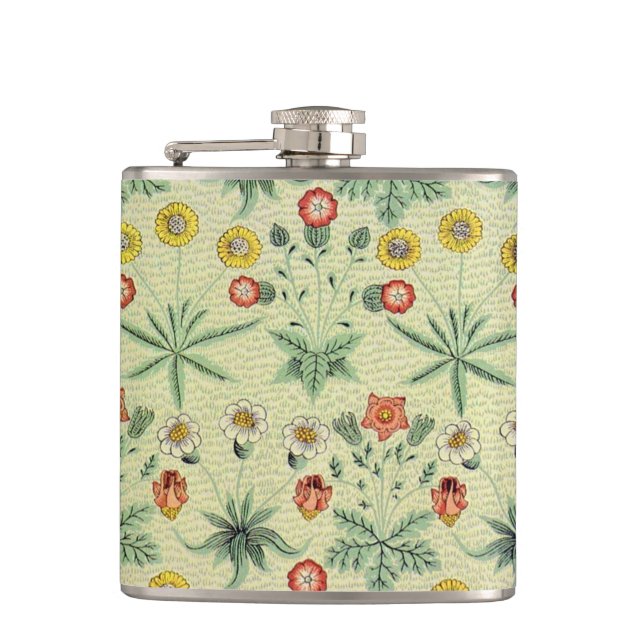 Flasques William Morris Daisy Floral Fond d'écran Motif (Devant)