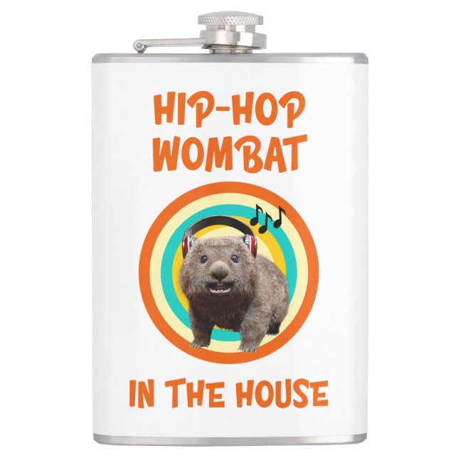 Flasques Wombat Hip-hop Drôle dans la Maison (Devant)