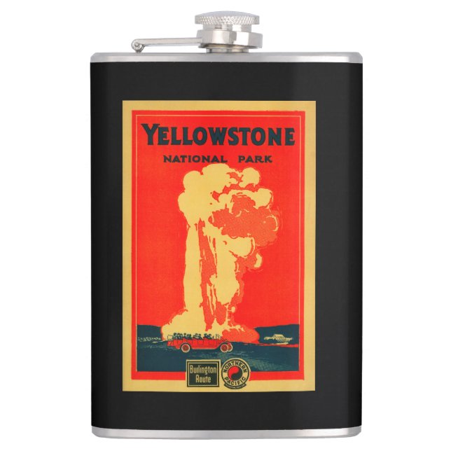 Flasques Yellowstone, vieille affiche fidèle de la (Devant)
