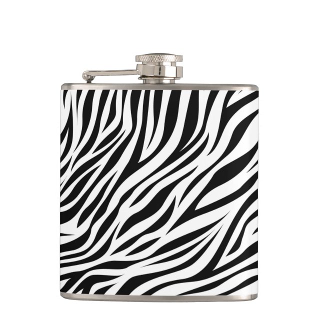 Flasques Zebra Animal Skin Imprimer Motif-15391 (Devant)