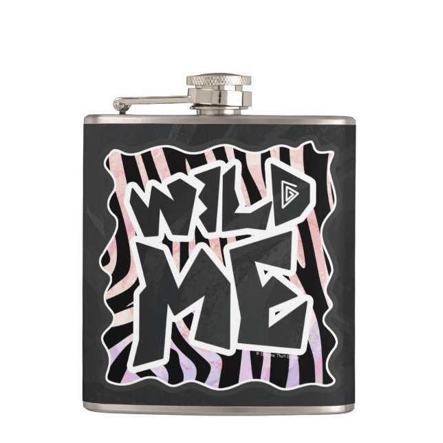 Flasques Zebra Black and Pink Wild me (Devant)
