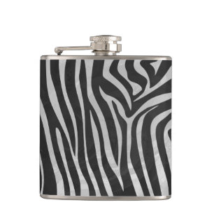 Flasques Zebra noir et gris clair