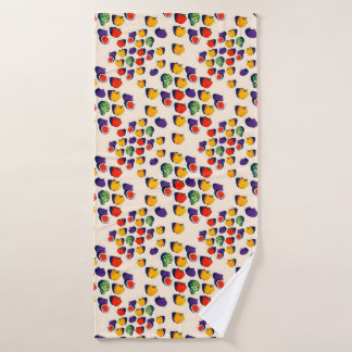 Flat lay pattern of figs bell peppers