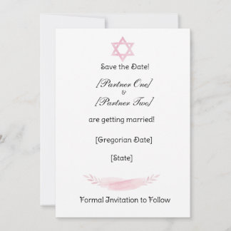 Flat Save The Date Card